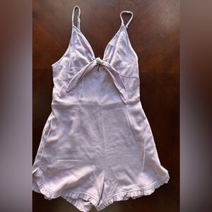 Promesa Light Purple Tie-Front Romper